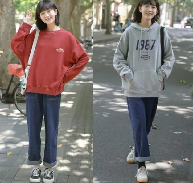 小个子女生卫衣搭配什么裤子好看?