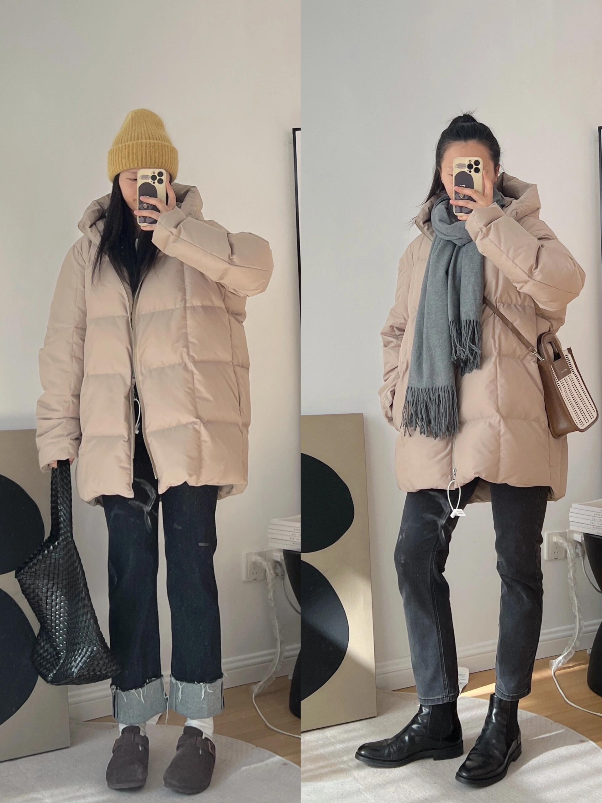 女生羽绒服怎么搭配不臃肿？