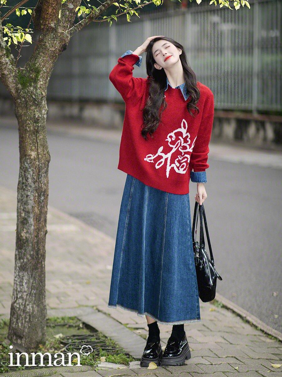 过年就这么穿,复古红毛衣打造喜庆下半身穿搭 过年就这么穿,复古红毛衣打造喜庆下半身穿搭
