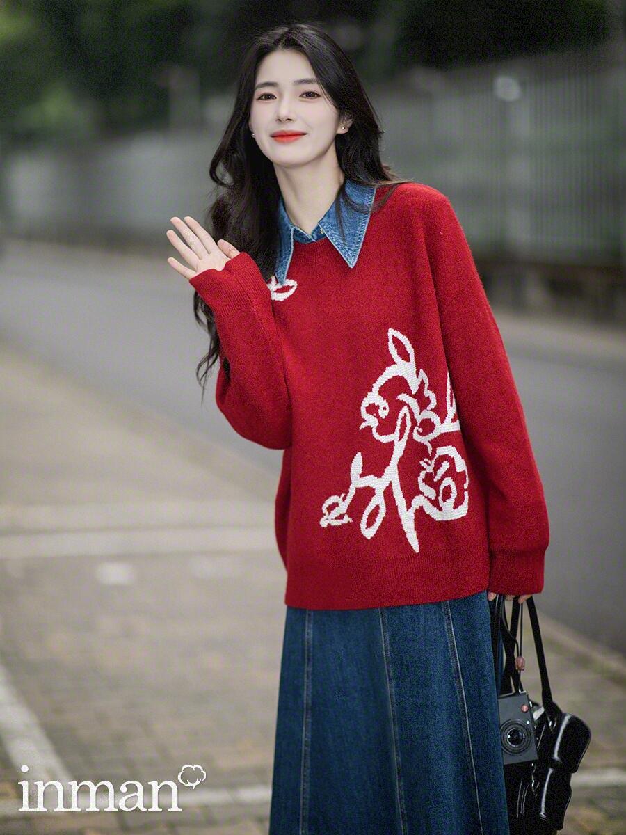 过年就这么穿,复古红毛衣打造喜庆下半身穿搭 过年就这么穿,复古红毛衣打造喜庆下半身穿搭