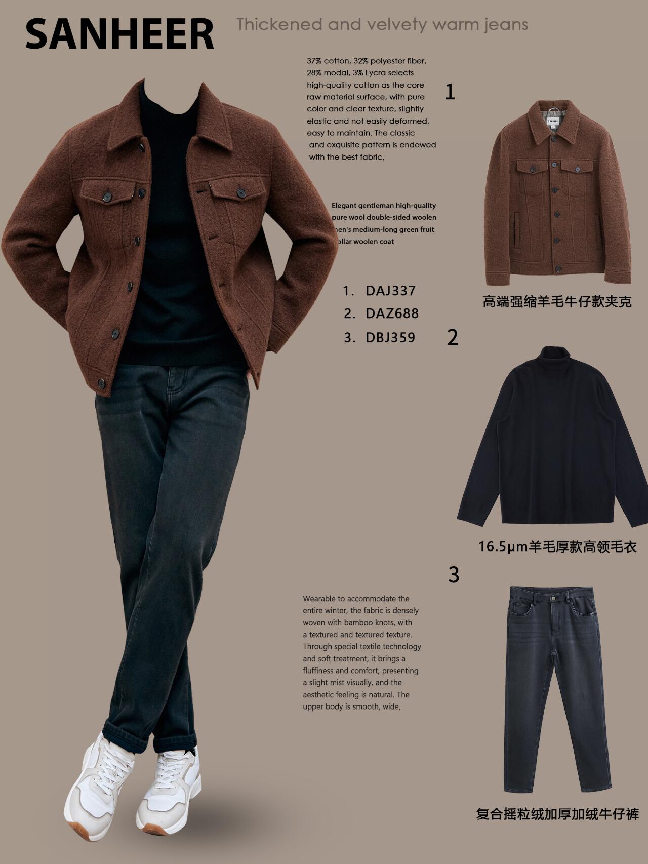 男生轻熟风:秋冬加绒牛仔裤的魅力穿搭 男生轻熟风:秋冬加绒牛仔裤的魅力穿搭