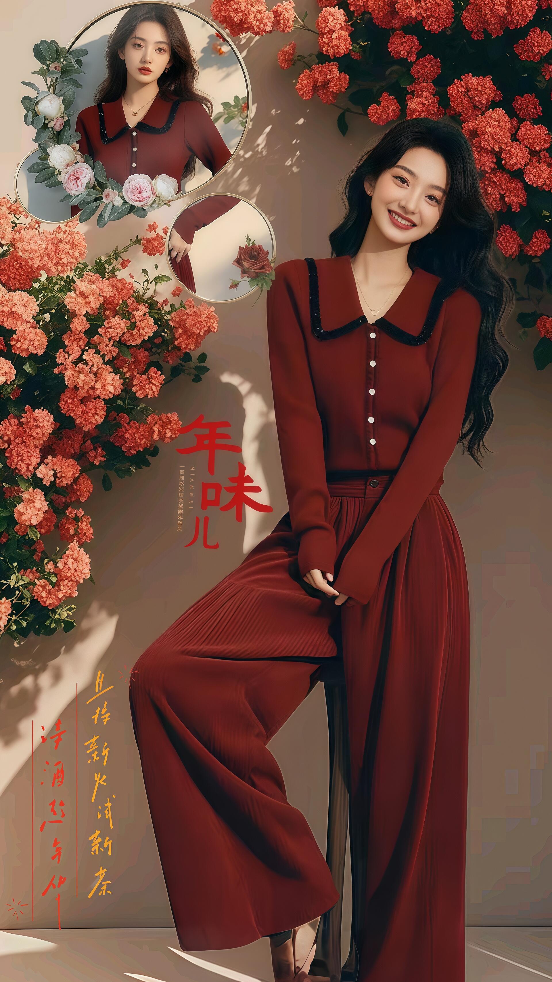 酒红穿搭:时尚感与年味的完美融合 酒红穿搭:时尚感与年味的完美融合