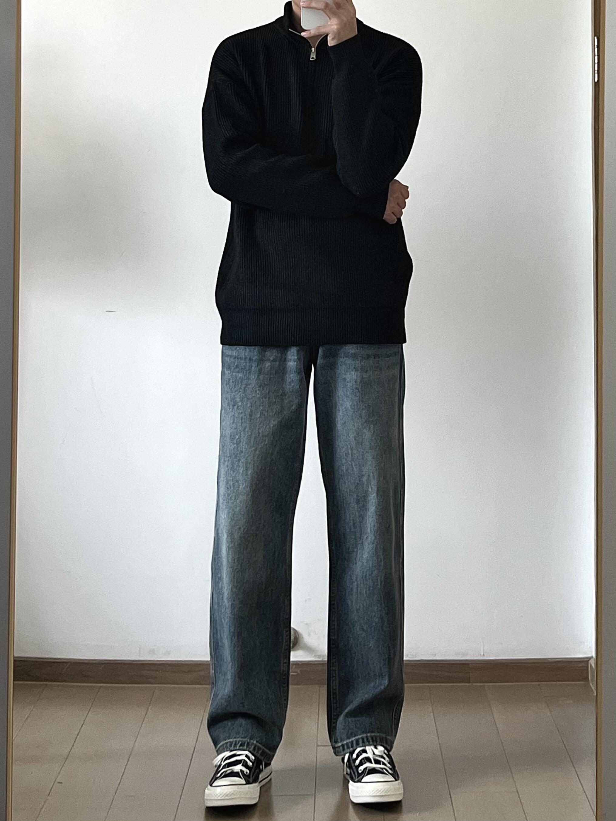 170男生穿搭秘籍：黑色皮衣+牛仔裤，型男魅力拉满